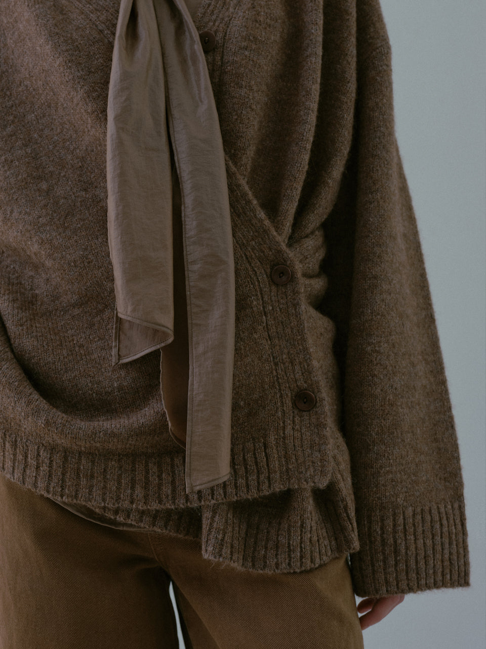 2way Alpaca Cardigan (Brown)