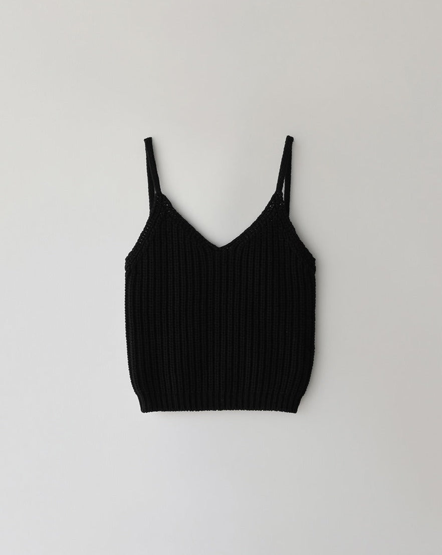 NOTHING WRITTEN - Jerry Knit Cami Top (Black)