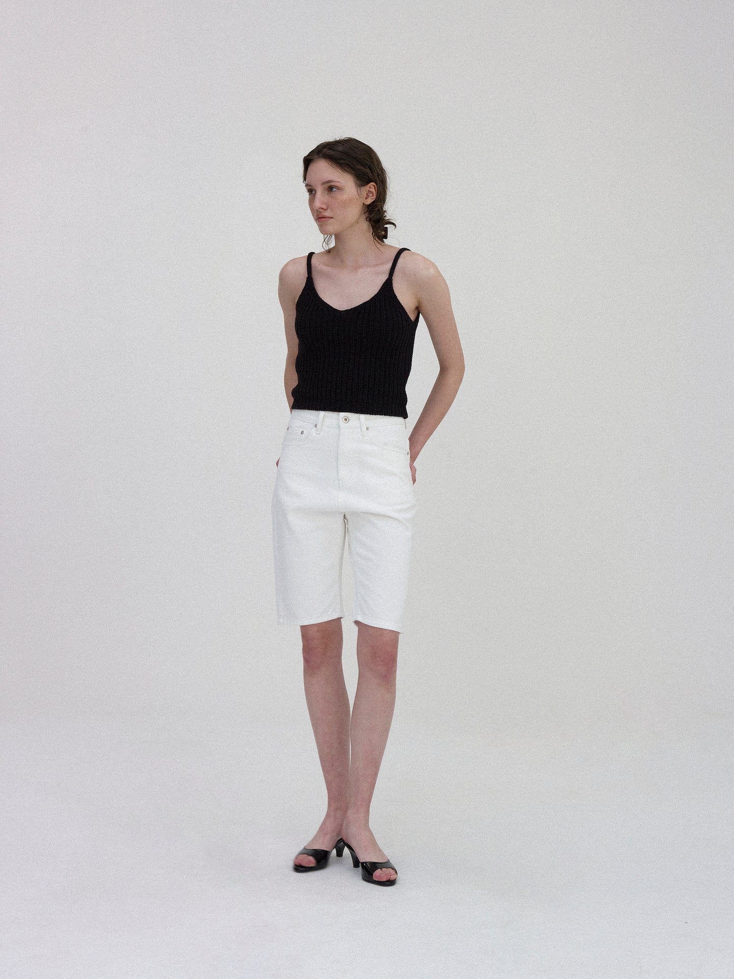NOTHING WRITTEN - Jerry Knit Cami Top (Black)