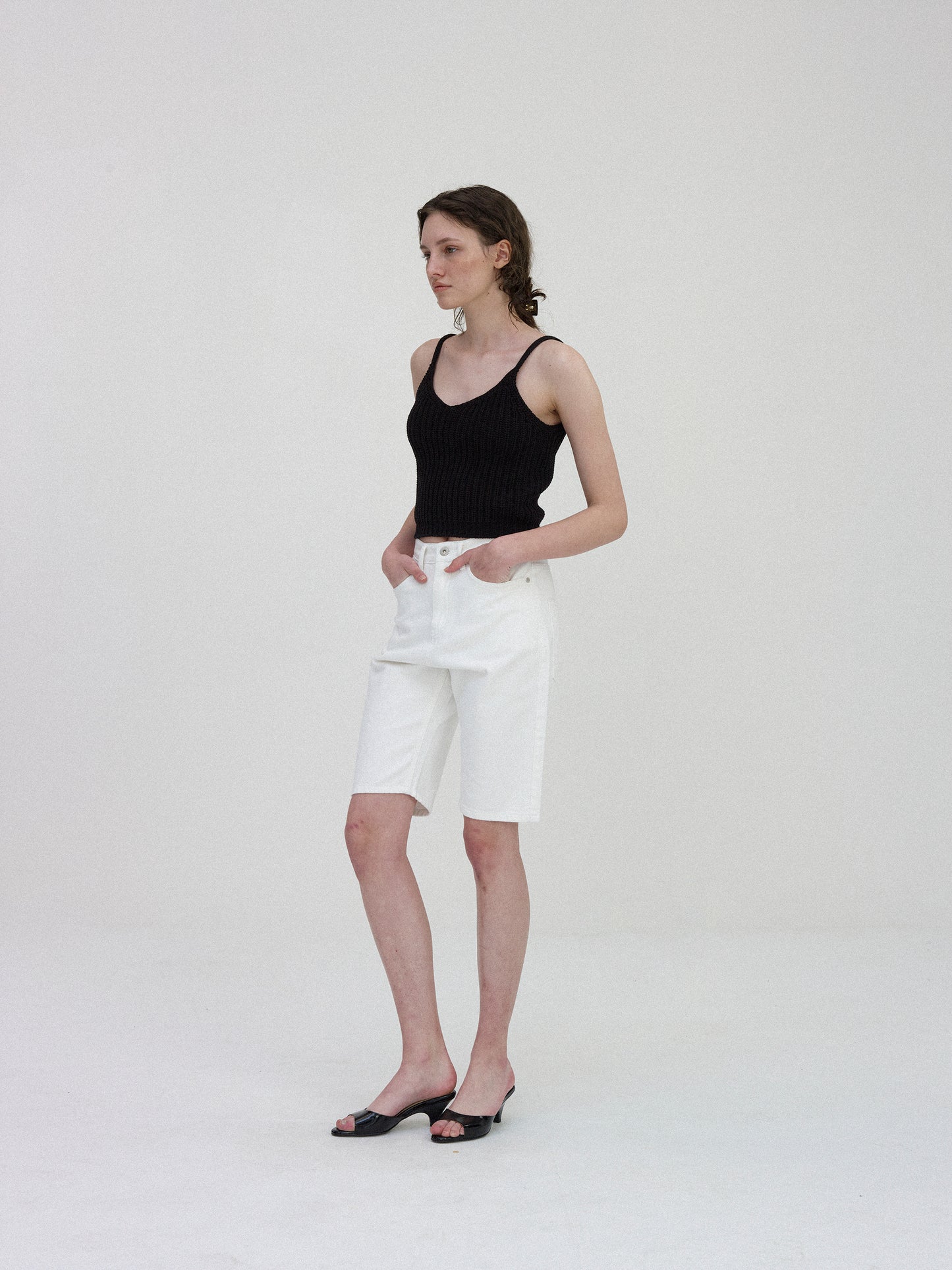 NOTHING WRITTEN - Jerry Knit Cami Top (Black)