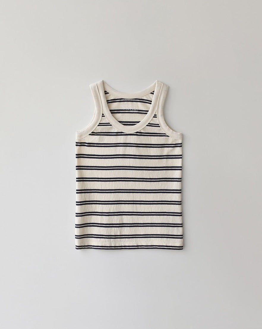 NOTHING WRITTEN - Tilly Stripe Sleeveless (Off White / Navy)
