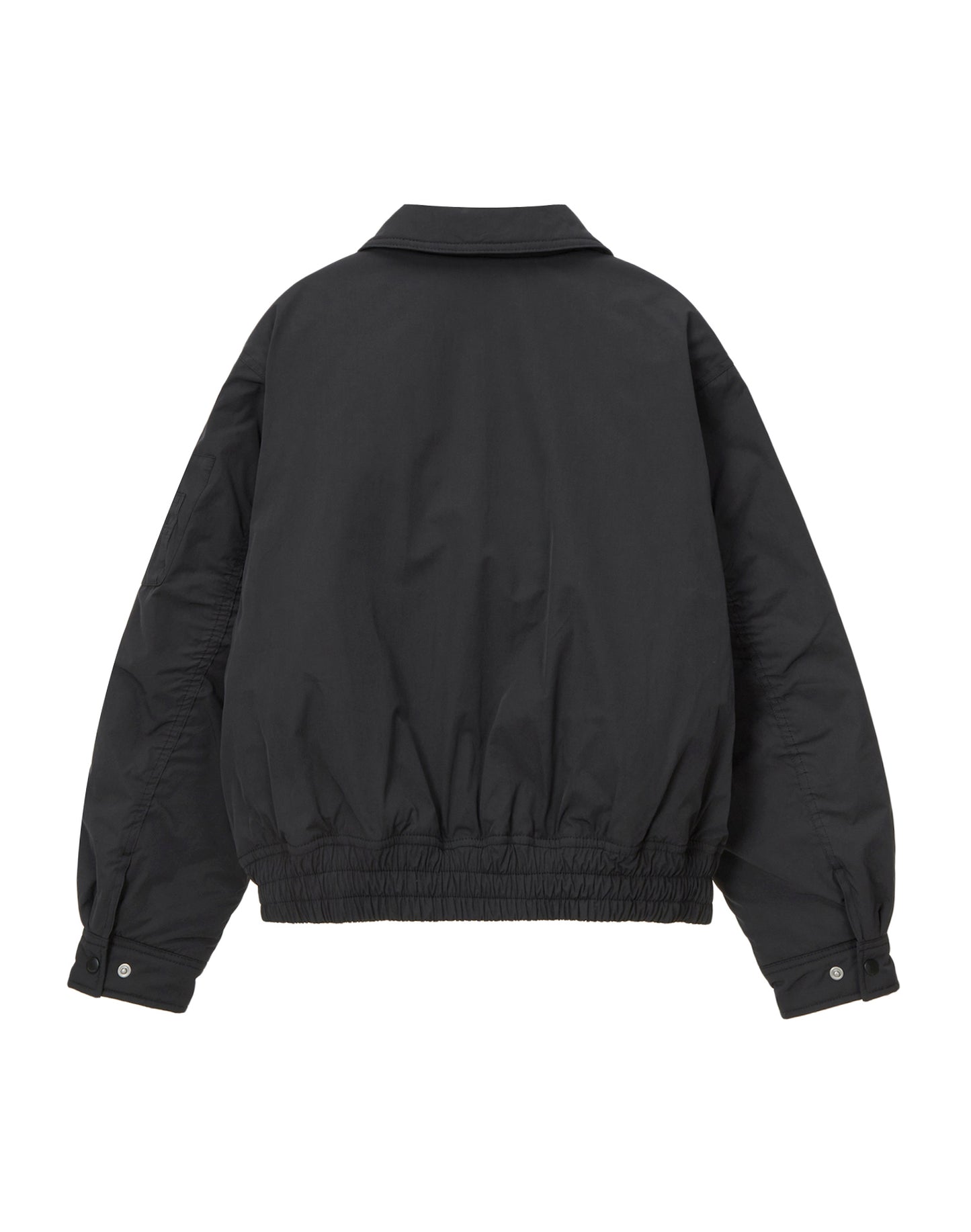 Classic Collared Bomber Jacket (Black)
