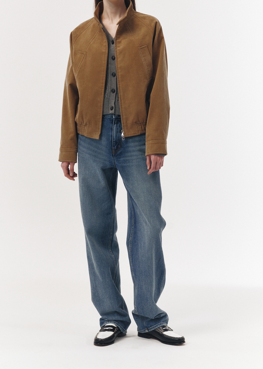 90's Wide Leg Jeans (Brushed Blue)