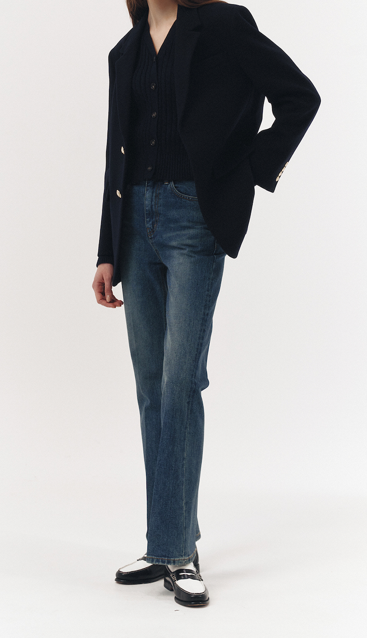70's Semi Flared Jeans (Classic Mid Blue)