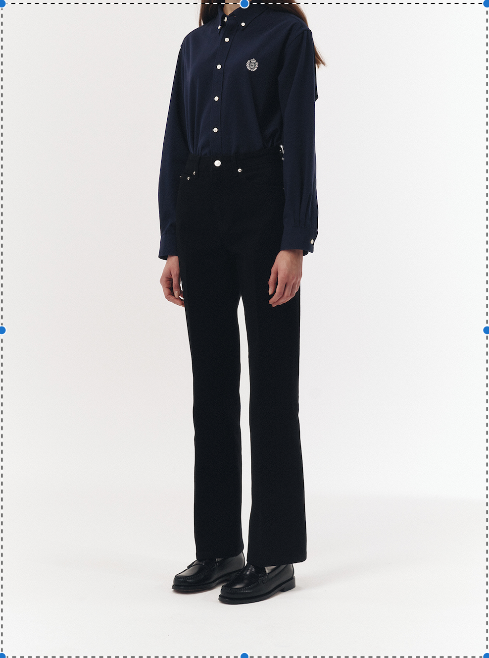 70's Semi Flared Jeans (Black)