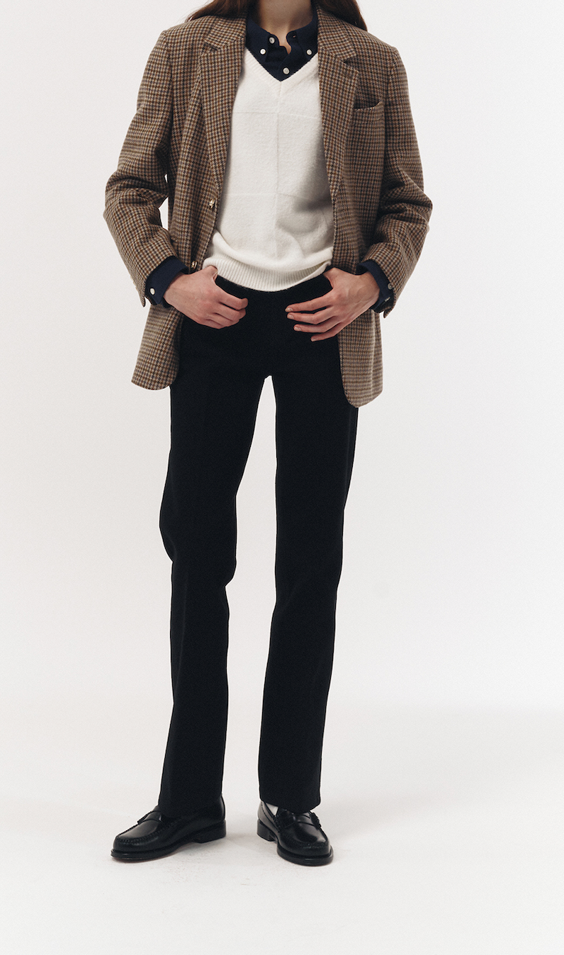70's Semi Flared Jeans (Black)