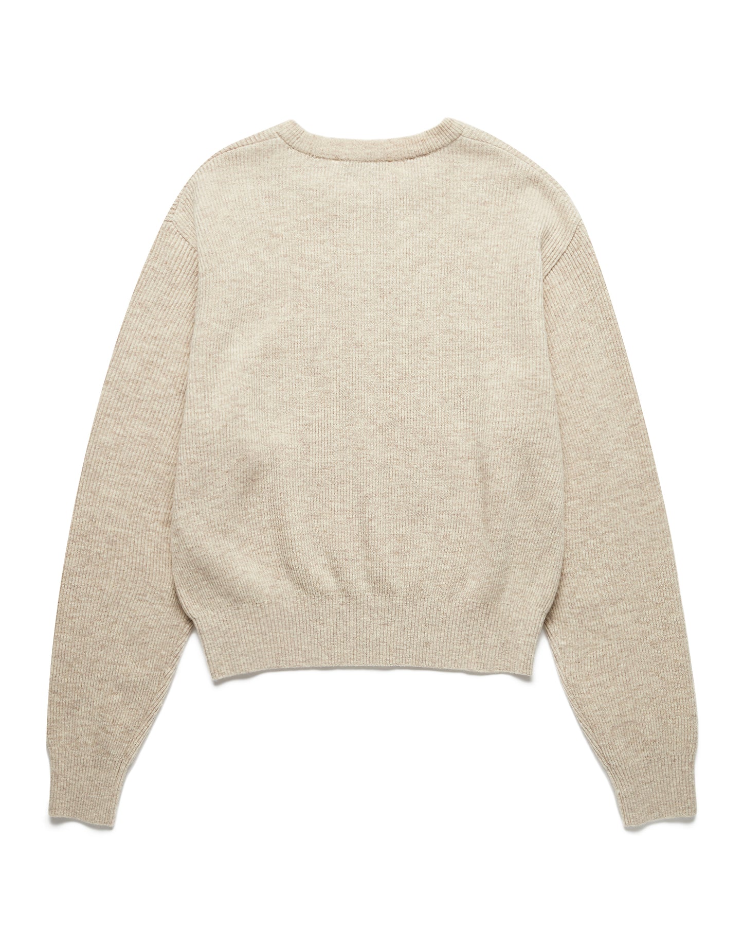Unisex Buttoned Crewneck Sweater (Oatmeal Melange)