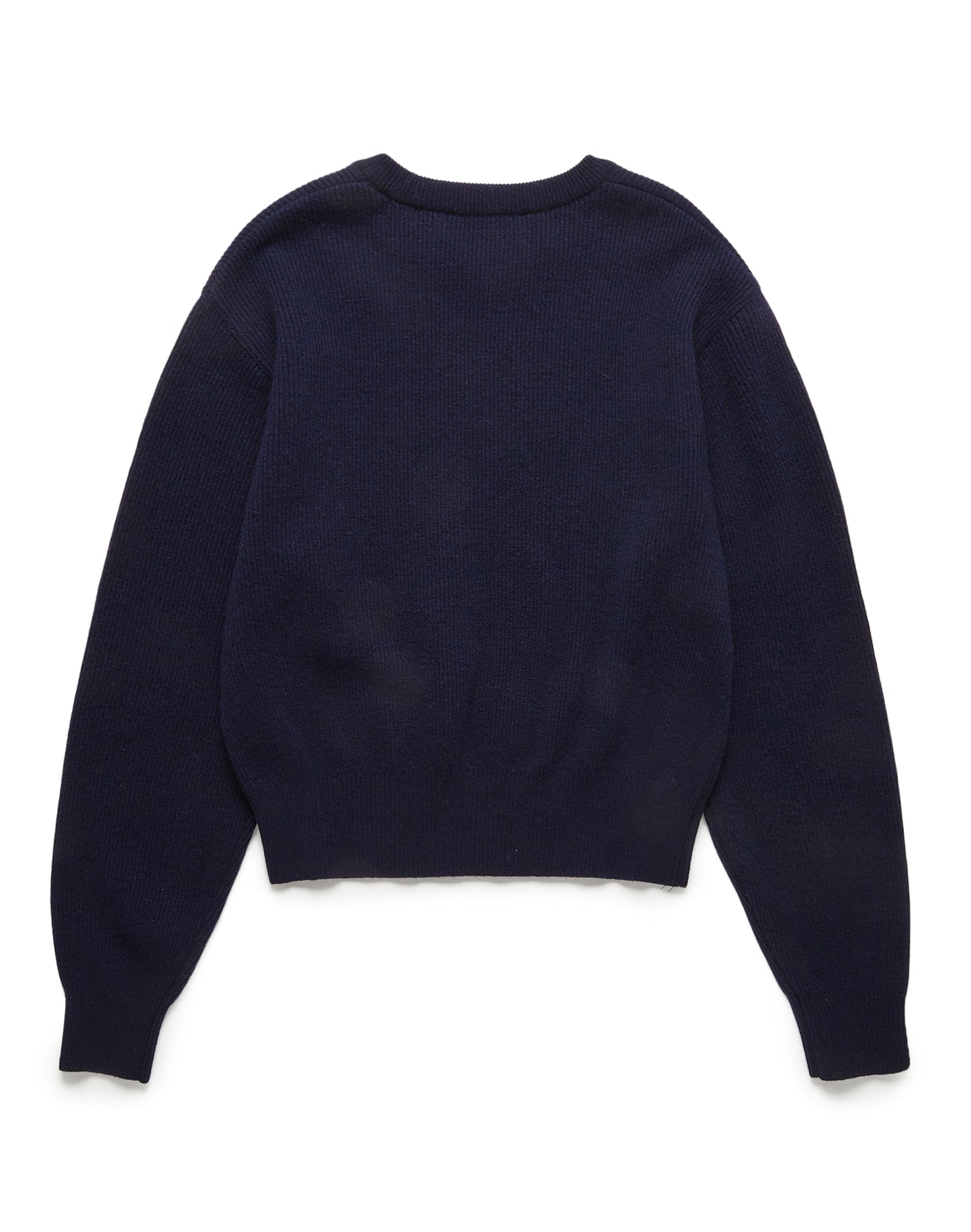 Unisex Buttoned Crewneck Sweater (Navy)