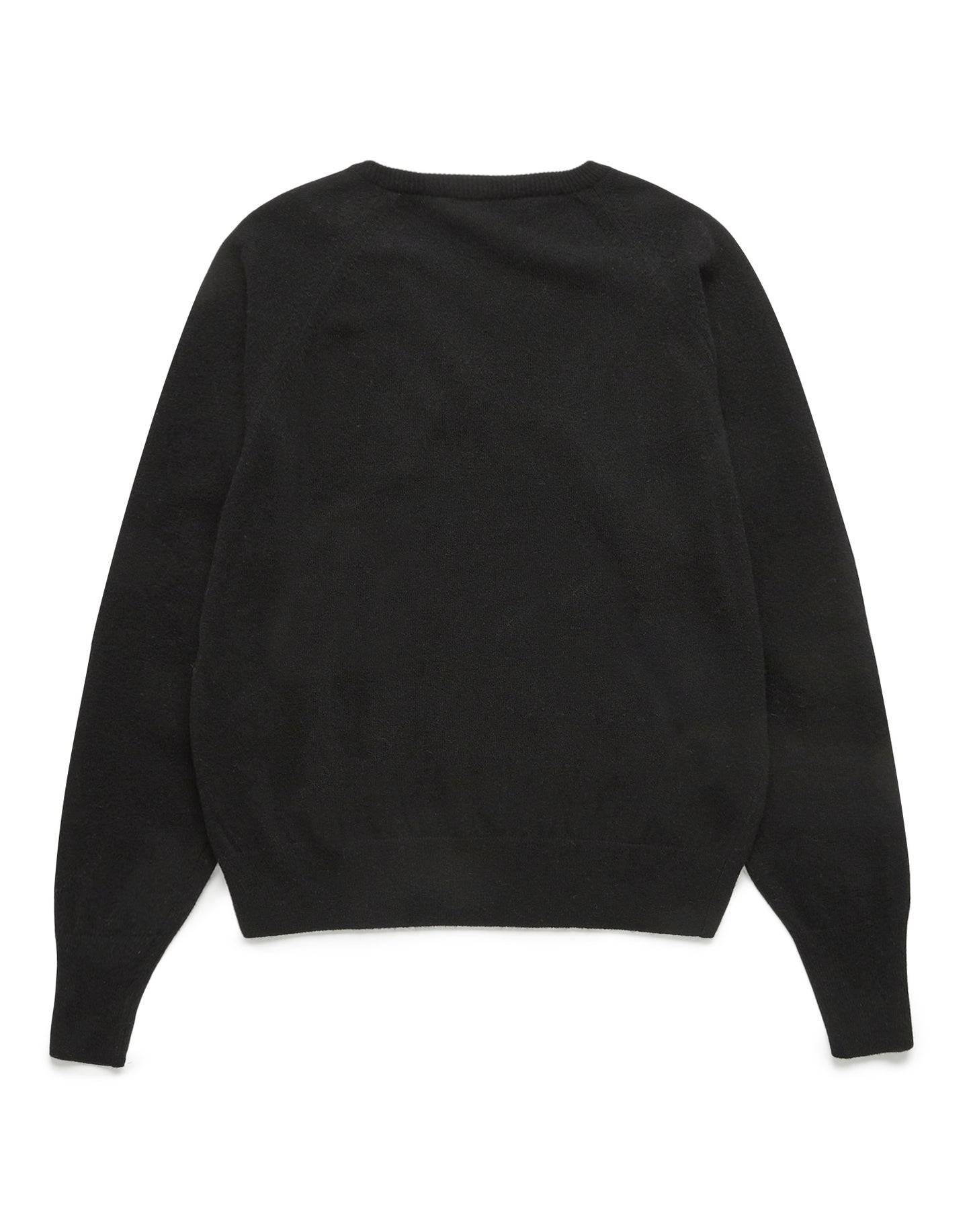 Unisex V-neck Raglan Sweater (Black)