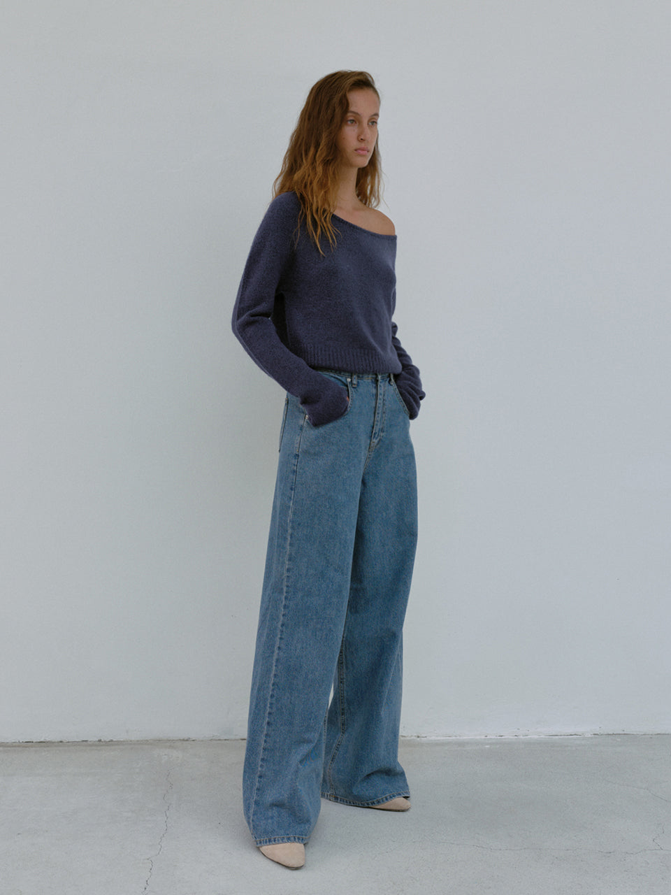 Finger Hole Knit (Deep Blue)