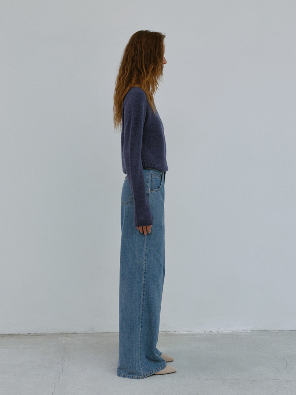 Finger Hole Knit (Deep Blue)