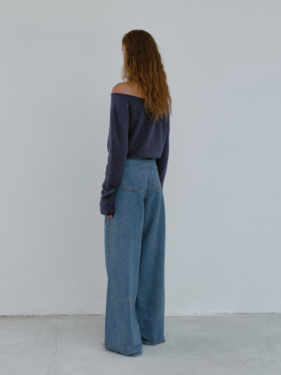 Finger Hole Knit (Deep Blue)