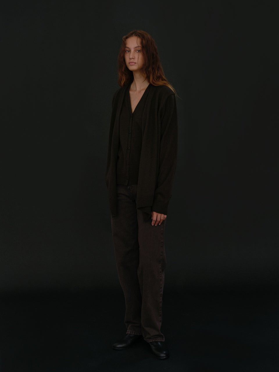 Open Knit Vest (Seal Brown)