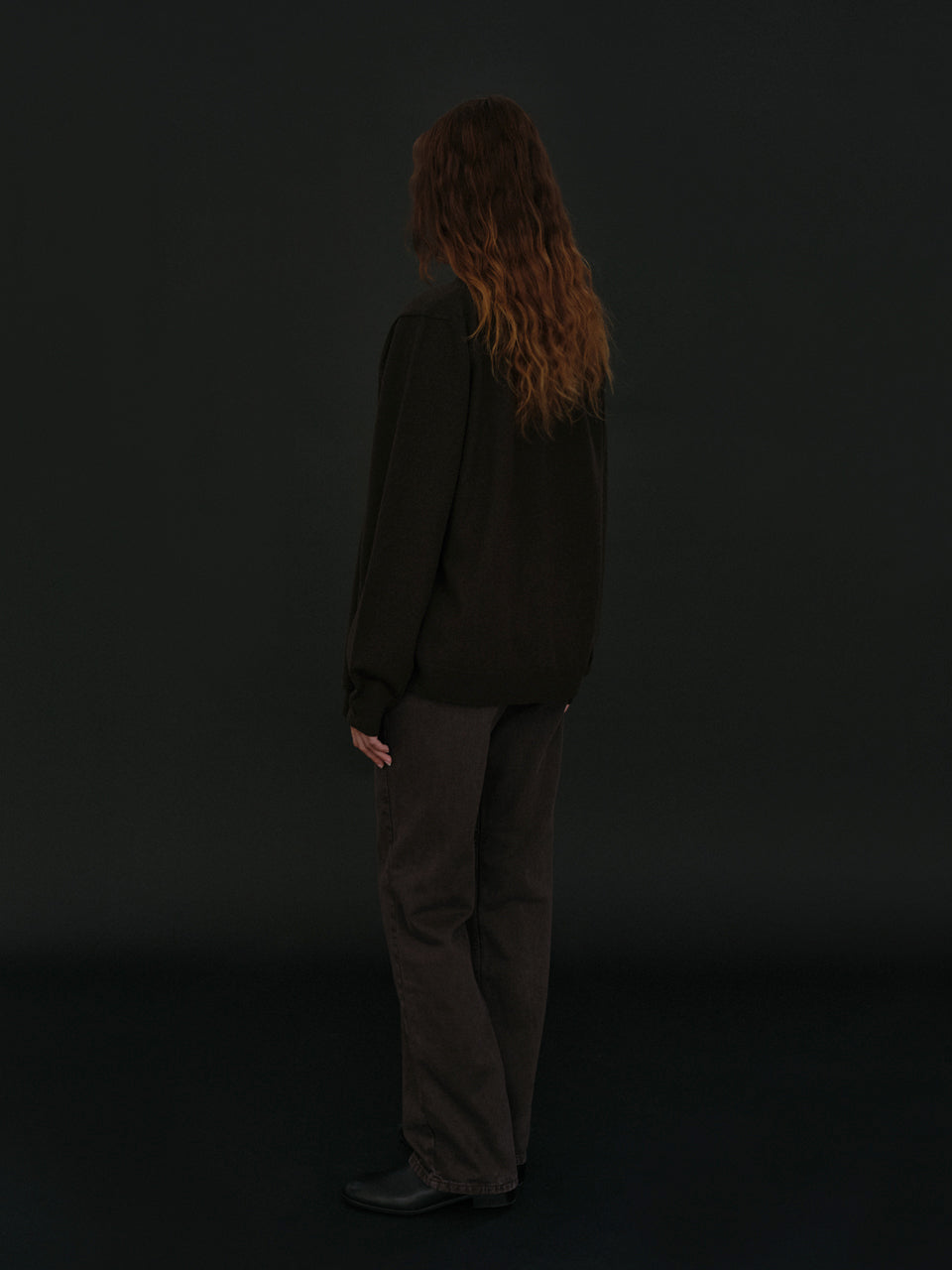 Open Knit Vest (Seal Brown)