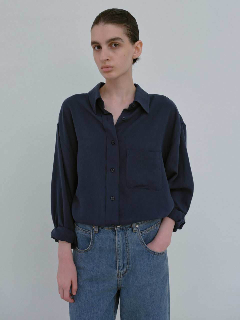 Tencel Shirt (Deep Blue)