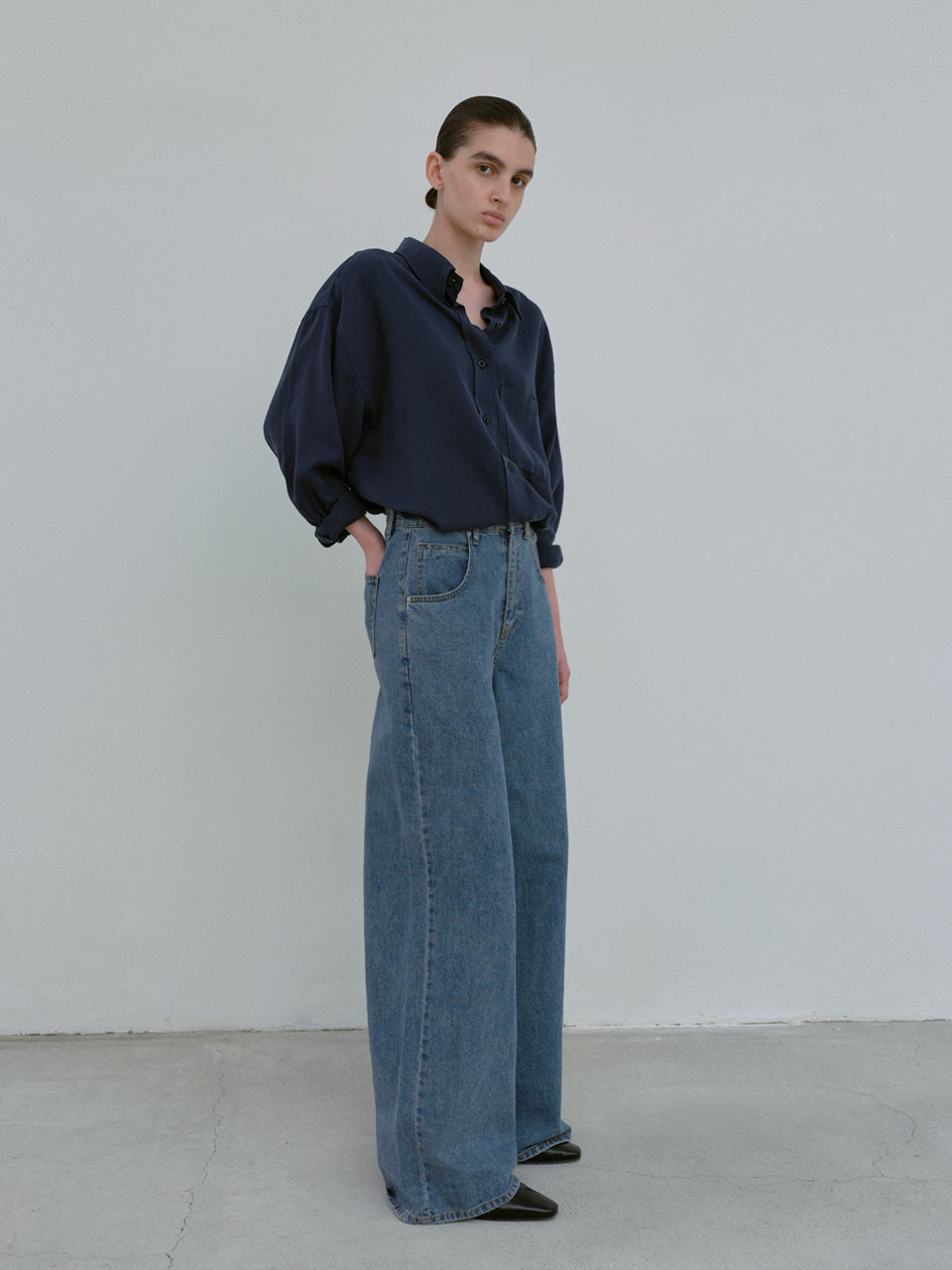 Tencel Shirt (Deep Blue)
