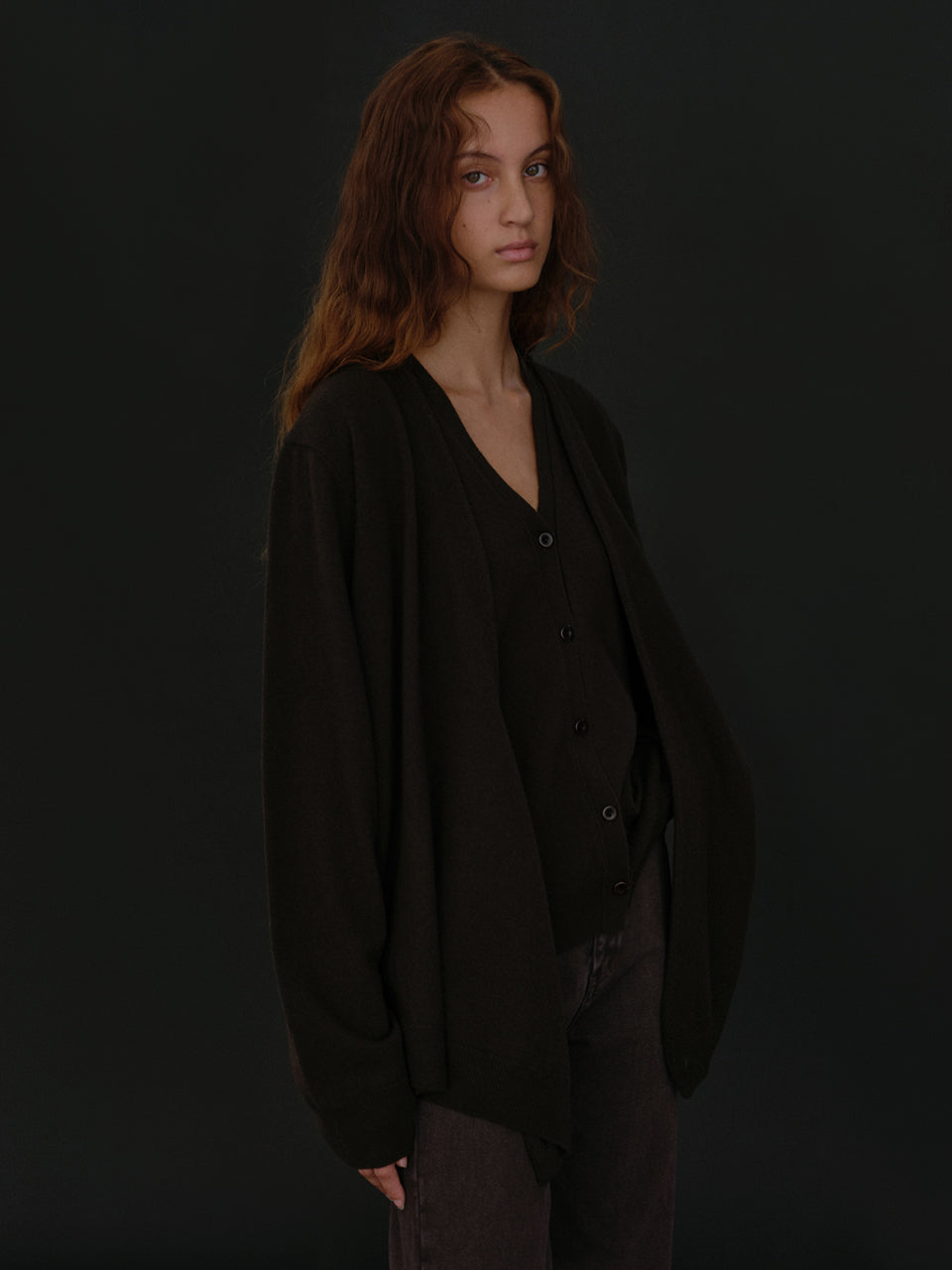 Wrap Cardigan (Seal Brown)