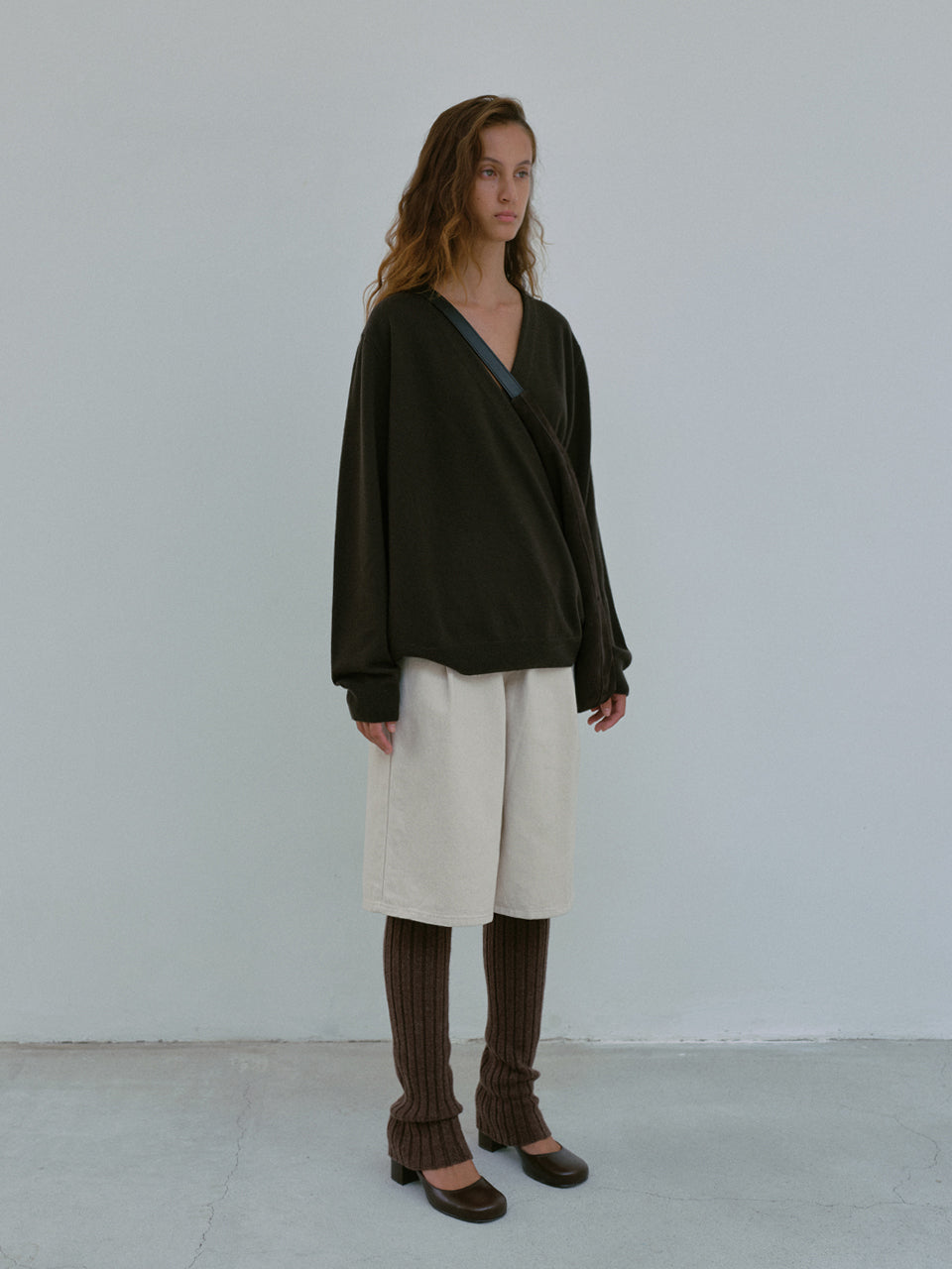 Wrap Cardigan (Seal Brown)