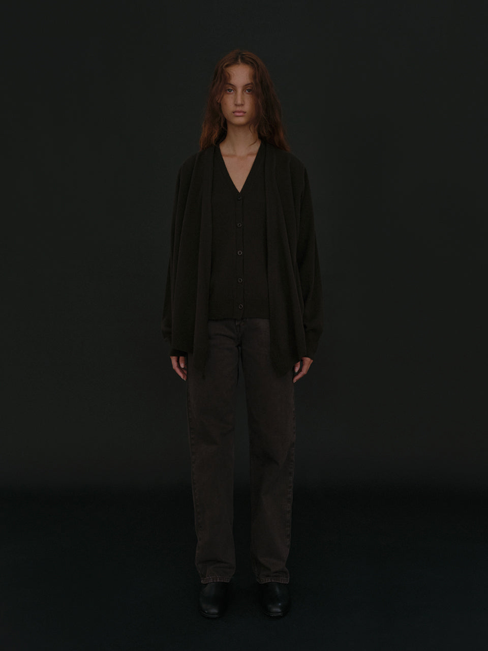Wrap Cardigan (Seal Brown)