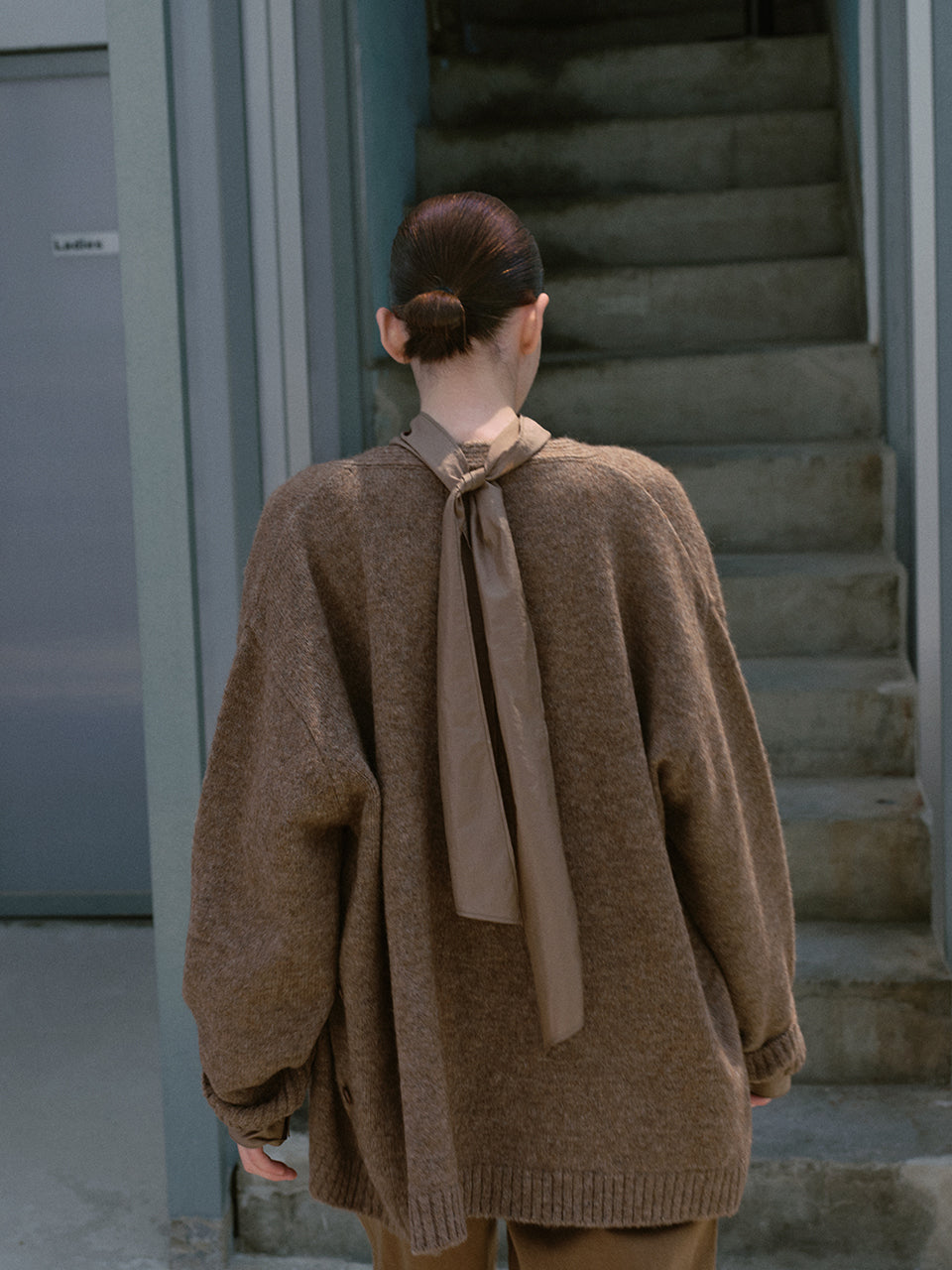 2way Alpaca Cardigan (Brown)