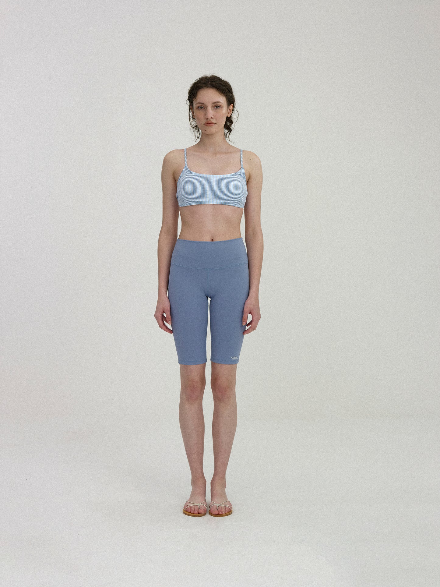 NOTHING WRITTEN - Biker Short Leggings (Gray Blue)