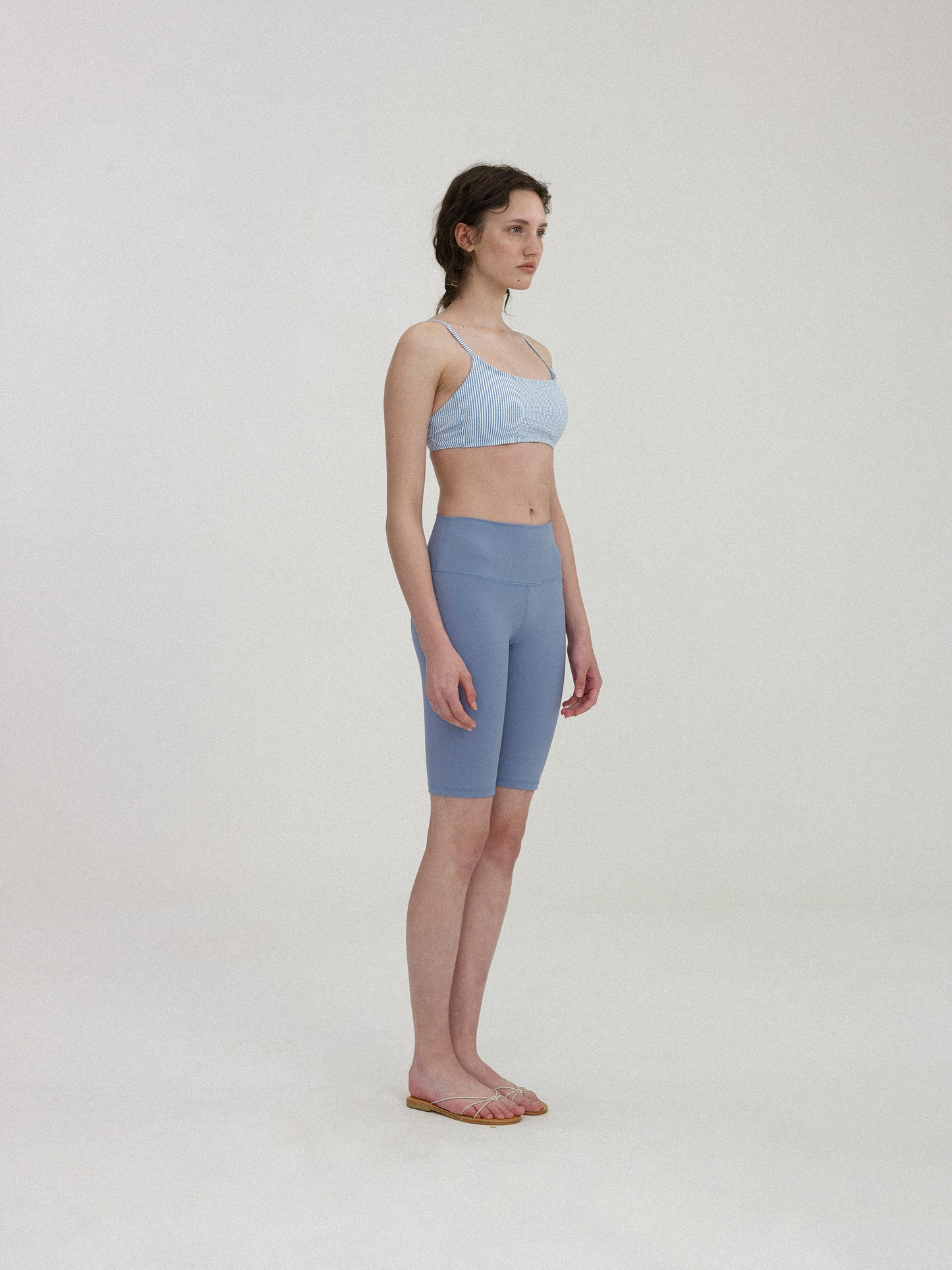 NOTHING WRITTEN - Biker Short Leggings (Gray Blue)