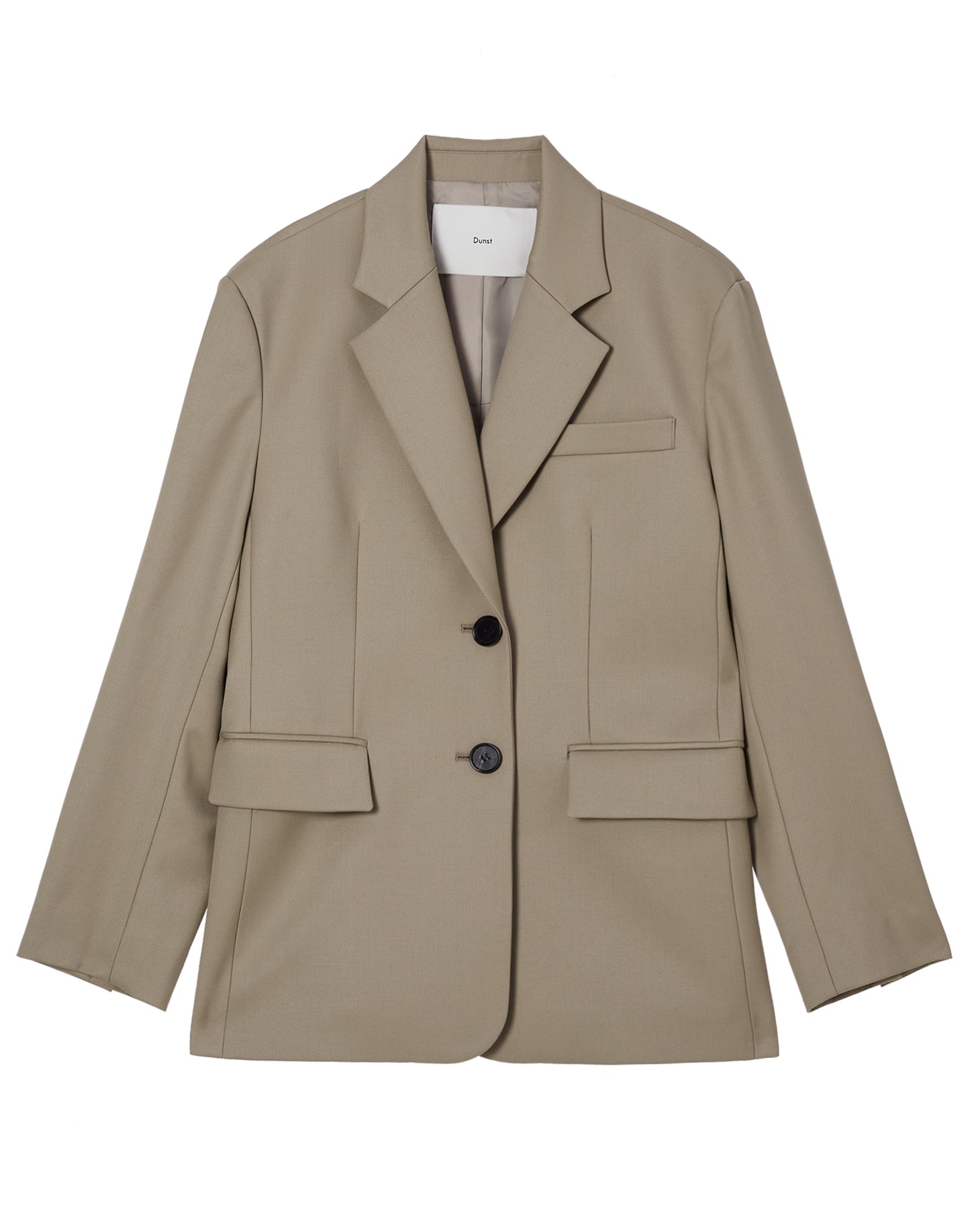 Essential 2 Button Wool Blazer (Sand Beige)