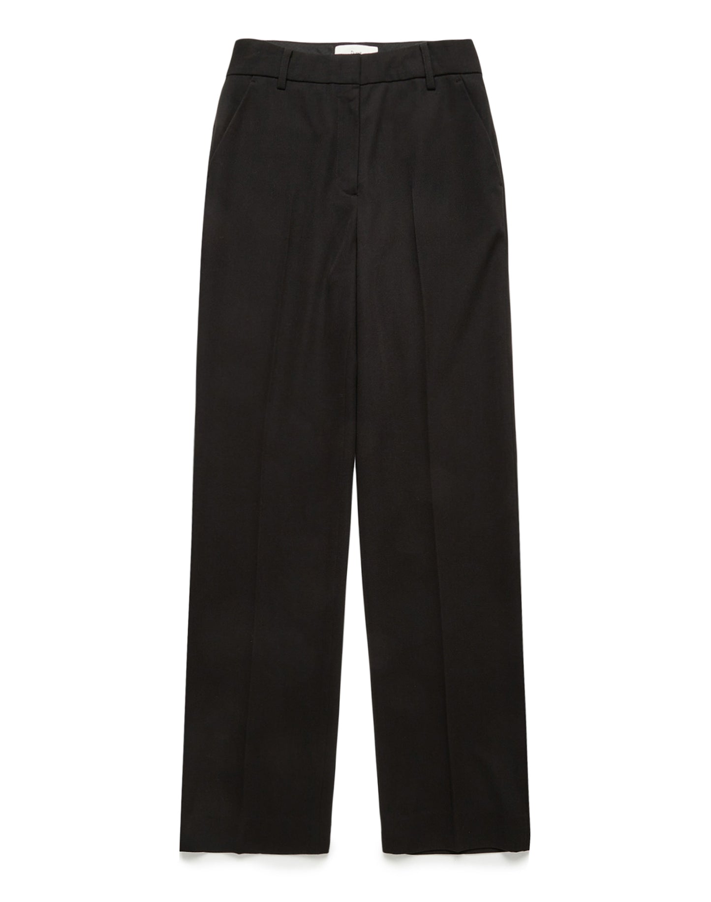 Semi-wide Straight Slacks (Black)