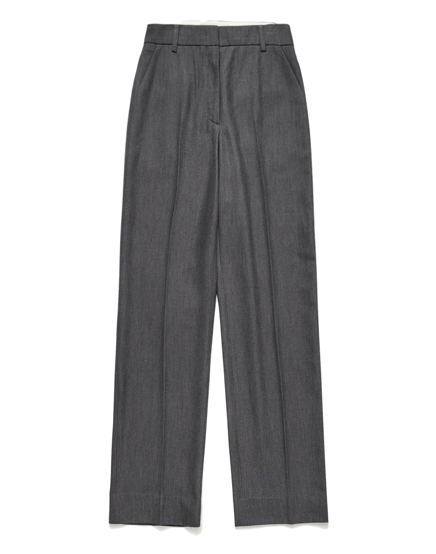 Semi Wide Straight Slacks (Charcoal Grey)