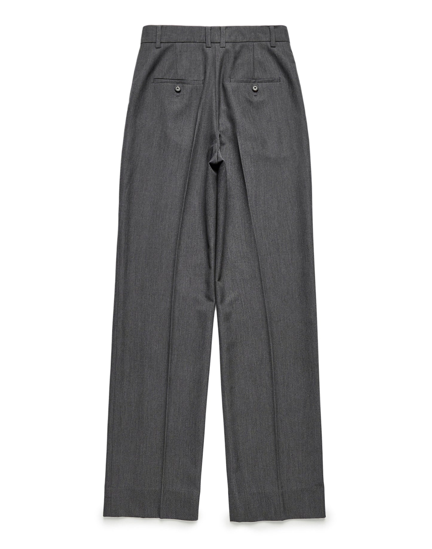 Semi Wide Straight Slacks (Charcoal Grey)