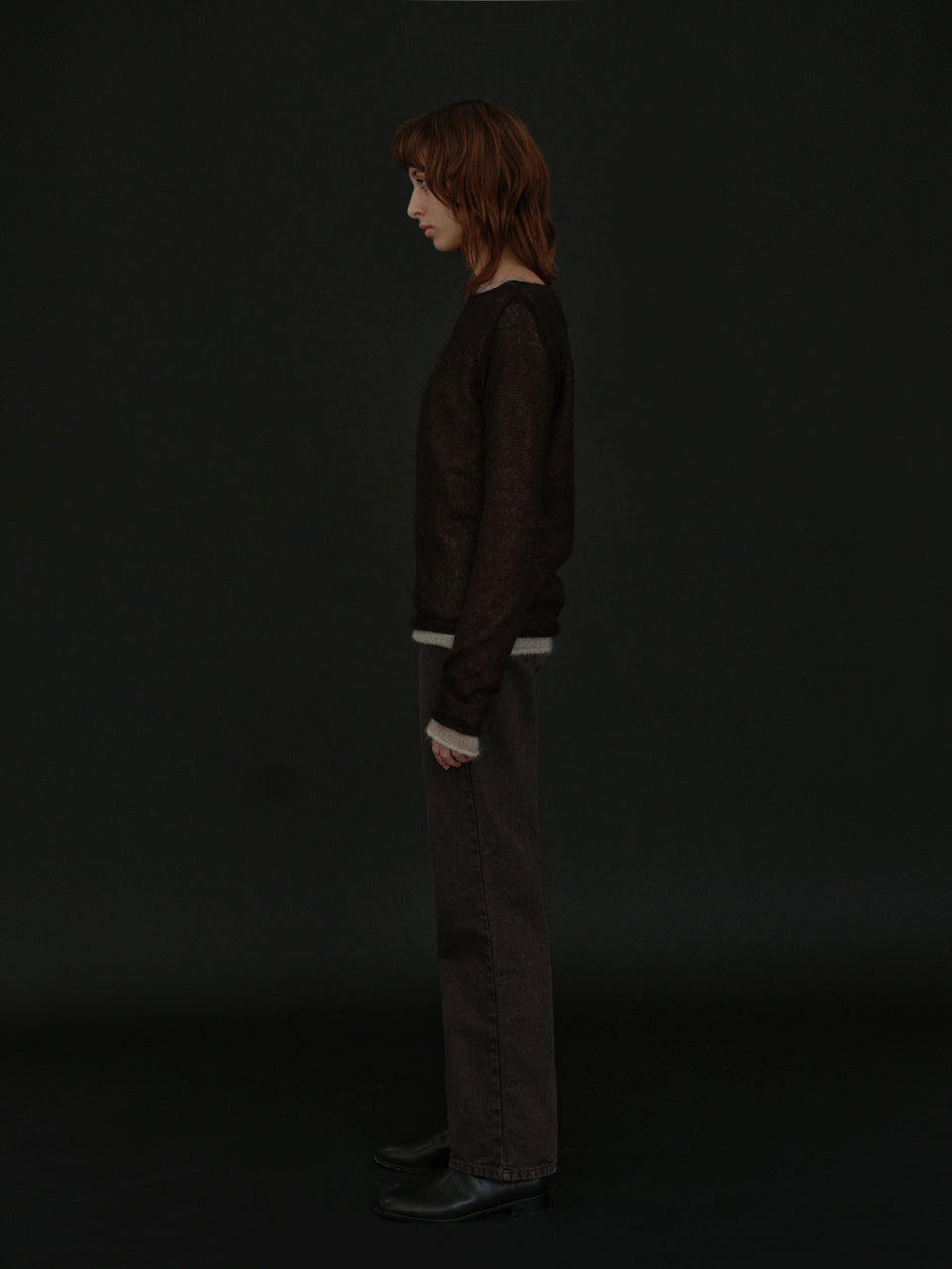 Mohair Boatneck Knit (Coffee Bean)