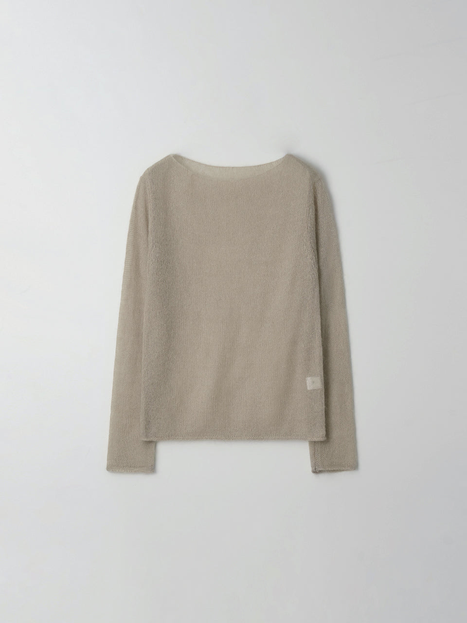 Mohair Boatneck Knit (Sand Beige)