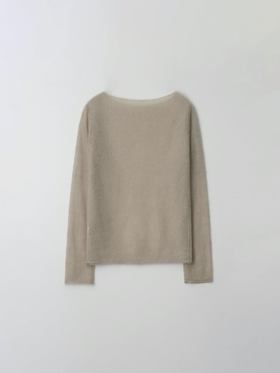 Mohair Boatneck Knit (Sand Beige)