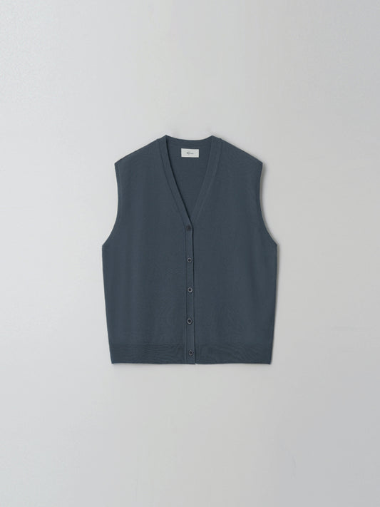 Open Knit Vest (Stormy Blue)