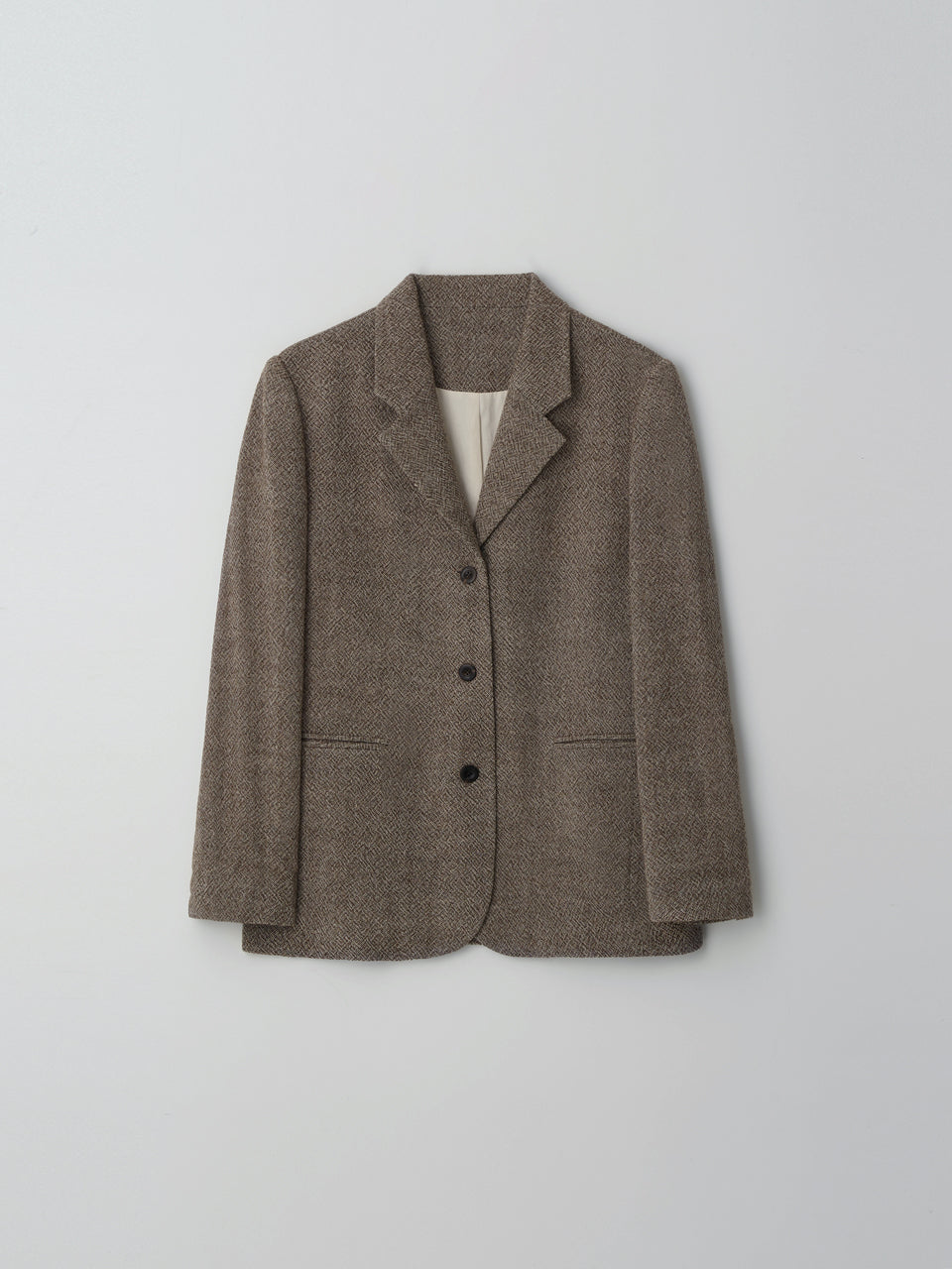 Wool Single Jacket (Brown)